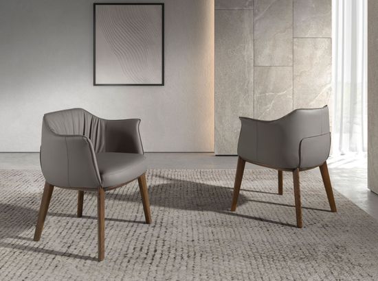 Серый стул из экокожи модель 5152 Испания 