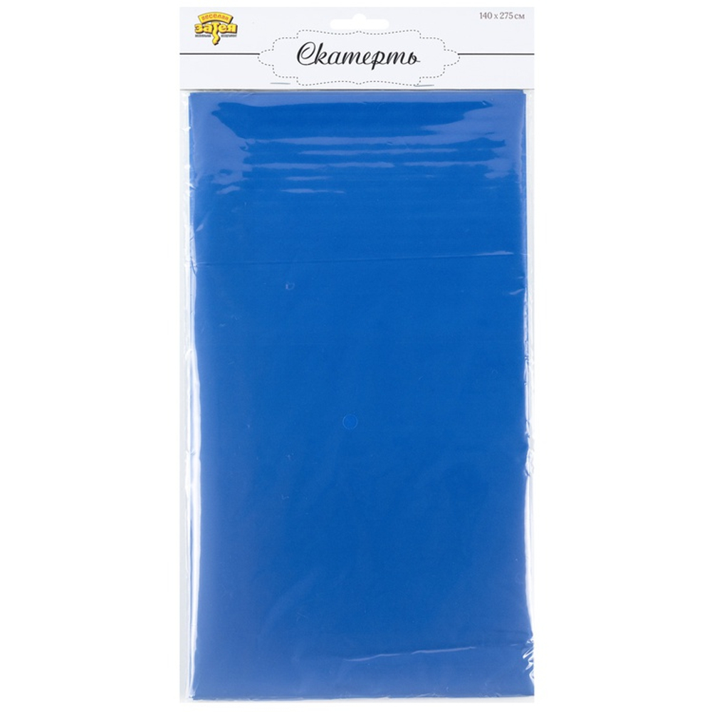 Скатерть полиэтиленовая в синем цвете, 140×275 см