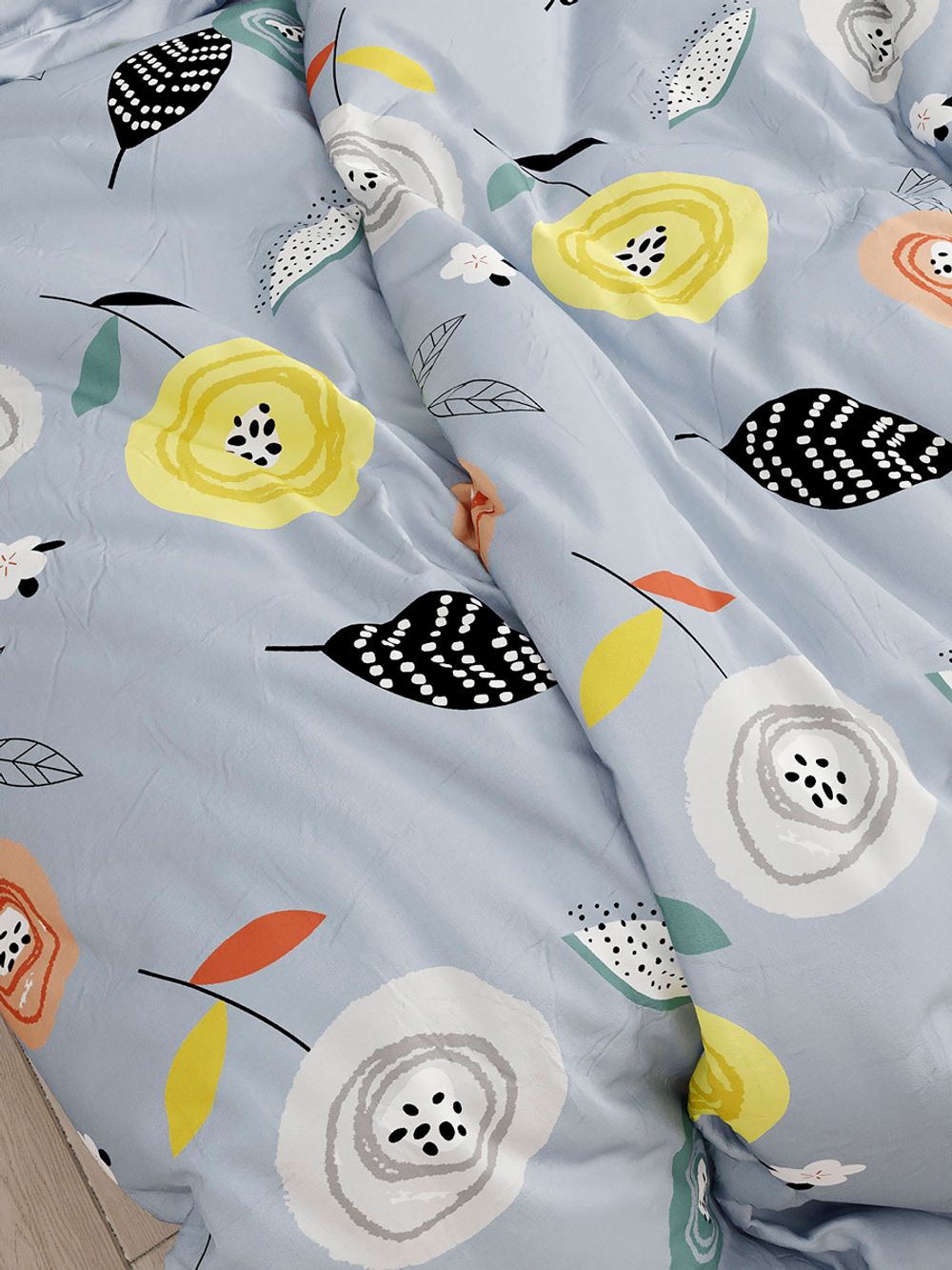 Постельное белье Полисатин Simple House "Пионы" евро Наволочка 50х70 см 2 шт Простынь 240x215 см Пододеяльник 200x215 см