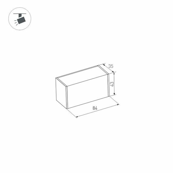 Трековый светодиодный светильник для магнитного шинопровода Arlight Mag-Laser-45-L84-3W Day4000 027621
