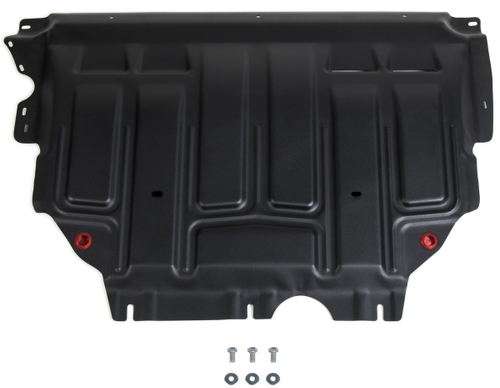 Защита картера и КПП АвтоБроня для Skoda Karoq (V - 1.4 (150 л.с.)) 2020-н.в./Skoda Kodiaq (V - 1.4 (125/150 л.с.); 2.0 (180 л.с.)) 2017-2021/Skoda Kodiaq (V - 2.0D (150 л.с.)) (с Webasto) 2017-2021/Volkswagen Taos (V - 1.4 (150 л.с.)) 2021-н.в./Volkswagen Tiguan II (V - 1.4 (125/150 л.с.); 2.0 (180 л.с.); 2.0D (150 л.с.)) 2016-2020/Volkswagen Tiguan II рестайлинг (V - 2.0 (180 л.с.)) 2020-н.в., штампованная, сталь 1.5 мм, с крепежом, 111.05127.1