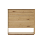 Alguema Комод с 3 ящиками из дубового шпона с натуральной отделкой 100 x 97 см