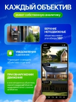 Камера уличная Wi-Fi двух процессорная + 64Гб + 3м