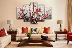 Модульная картина "Цветущая сакура"