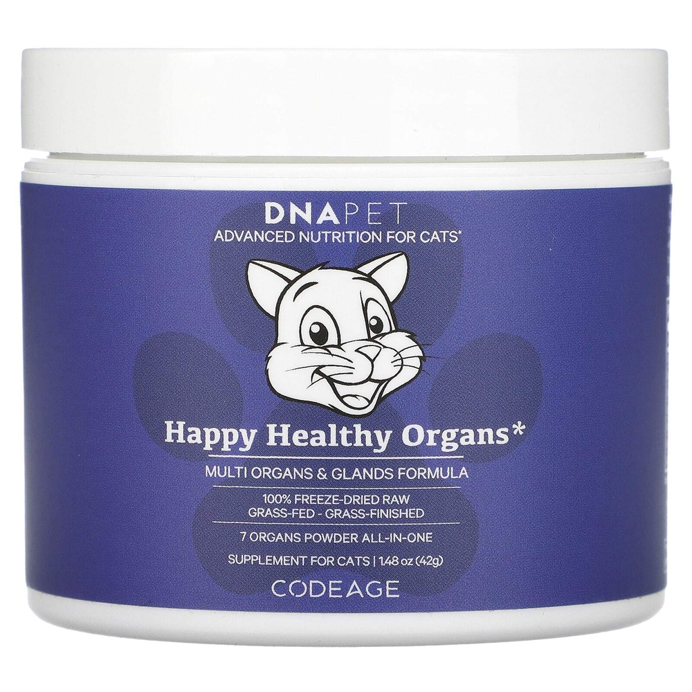 Codeage, DNA Pet, для здоровья органов, формула для нескольких органов и желез, для кошек, 42 г (1,48 унции)
