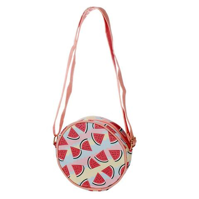 Сумочка детская "Арбузики" кожзам 15,5*4см, круглая