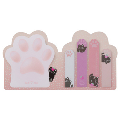 Флажки-закладки и самоклеящиеся блоки в наборе MESHU "Keep Cute", 20л*5 цветов, европодвес