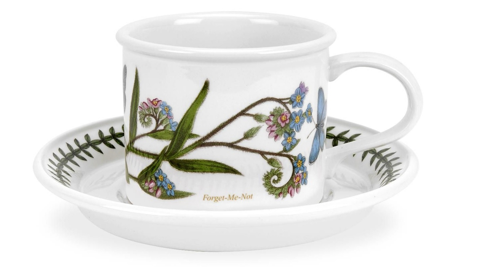 Portmeirion - Чашка и блюдце Ботанический сад 200мл для чая Forget Me Not / артикул   BG04102-F  / GTIN 00795357