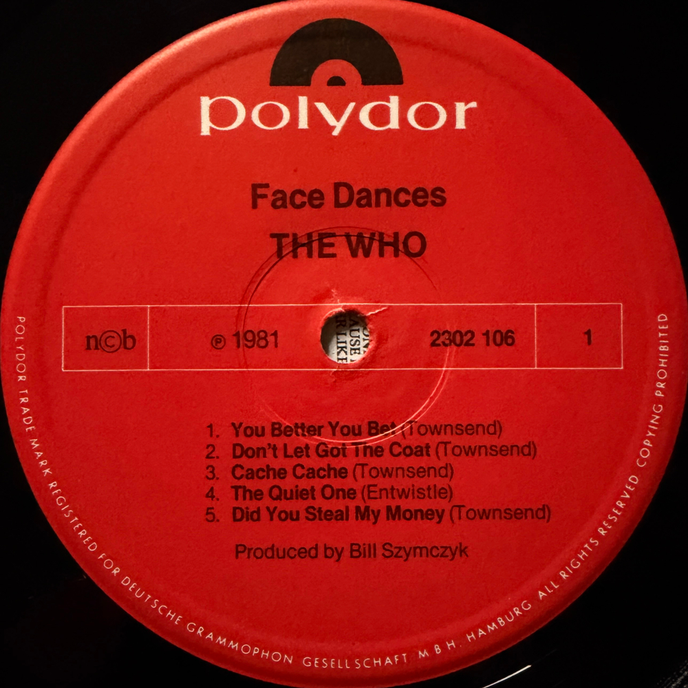 The Who - Face Dances (Скандинавия 1981г.)
