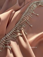 Бахрома стразы с каплей 4,5 см