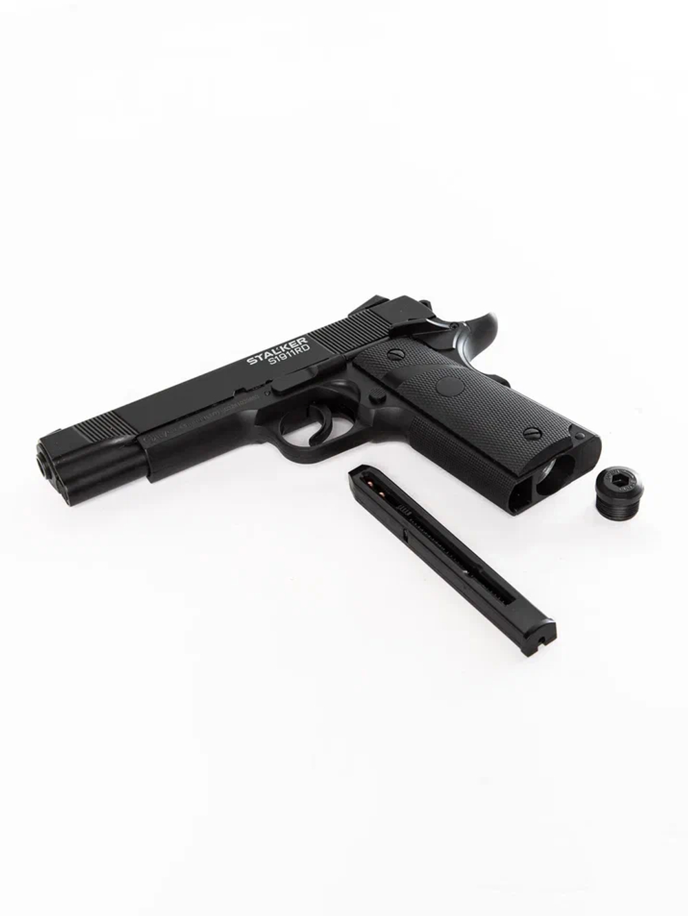 Пистолет пневм. Stalker S1911RD (аналог Colt 1911) к.4,5мм, металл-пласт,120м/с,блоуб