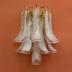 Бра Cloyd AZORES-B W2 / выс. 42 см - латунь светл. - бело-прозрачн.стекло (арт.20471)