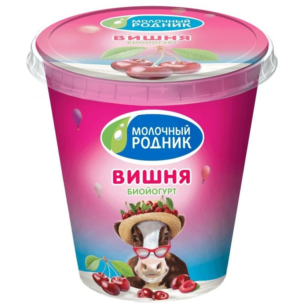 Биойогурт обогащ. Молочный родник вишня 300гр