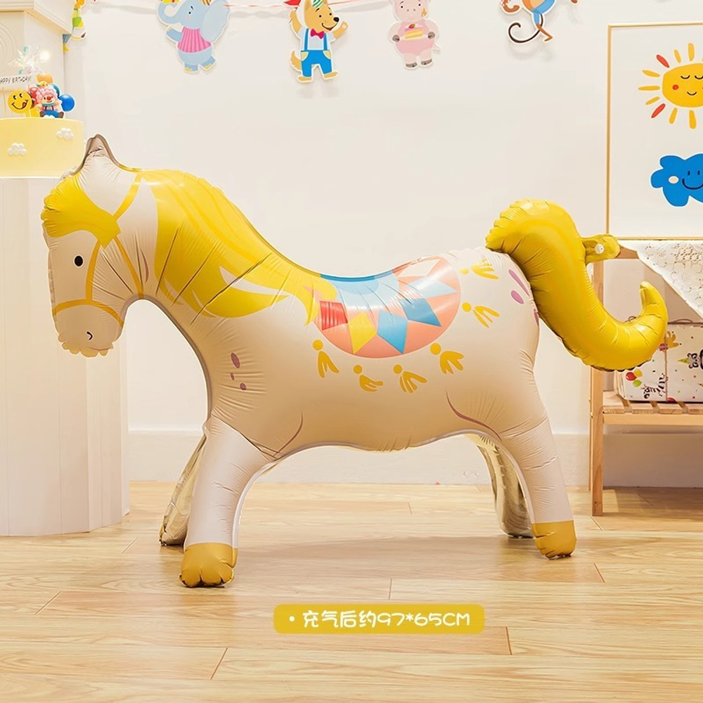 Шар (46''/117 см) Фигура 3D, Цирк, Любимая лошадка, 1 шт. в уп. (надув воздухом)