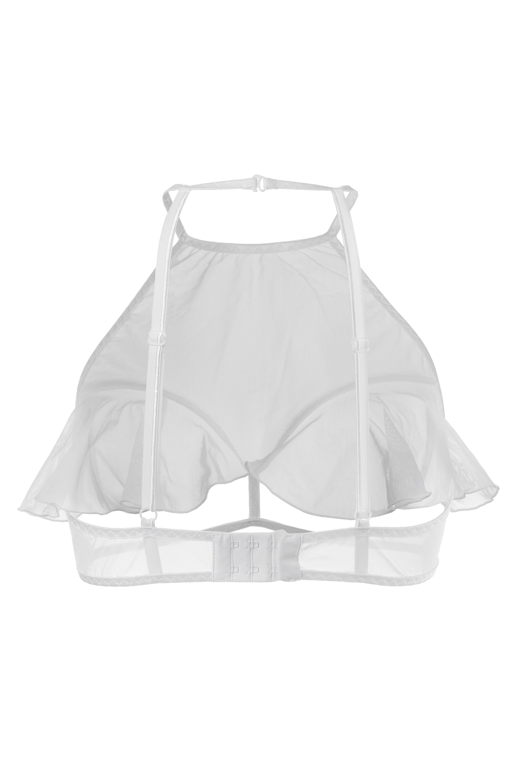 Эротический бралетт Erolanta Karen с открытой грудью белый 42-44