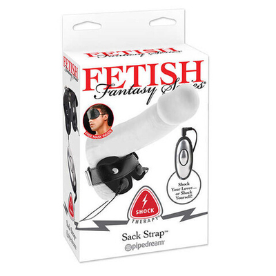 Утяжка на мошонку с электростимуляцией Sack Strap (Цвет: черный)