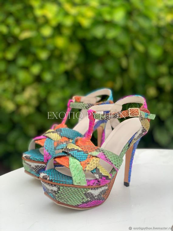 Босоножки из кожи питона SH-158