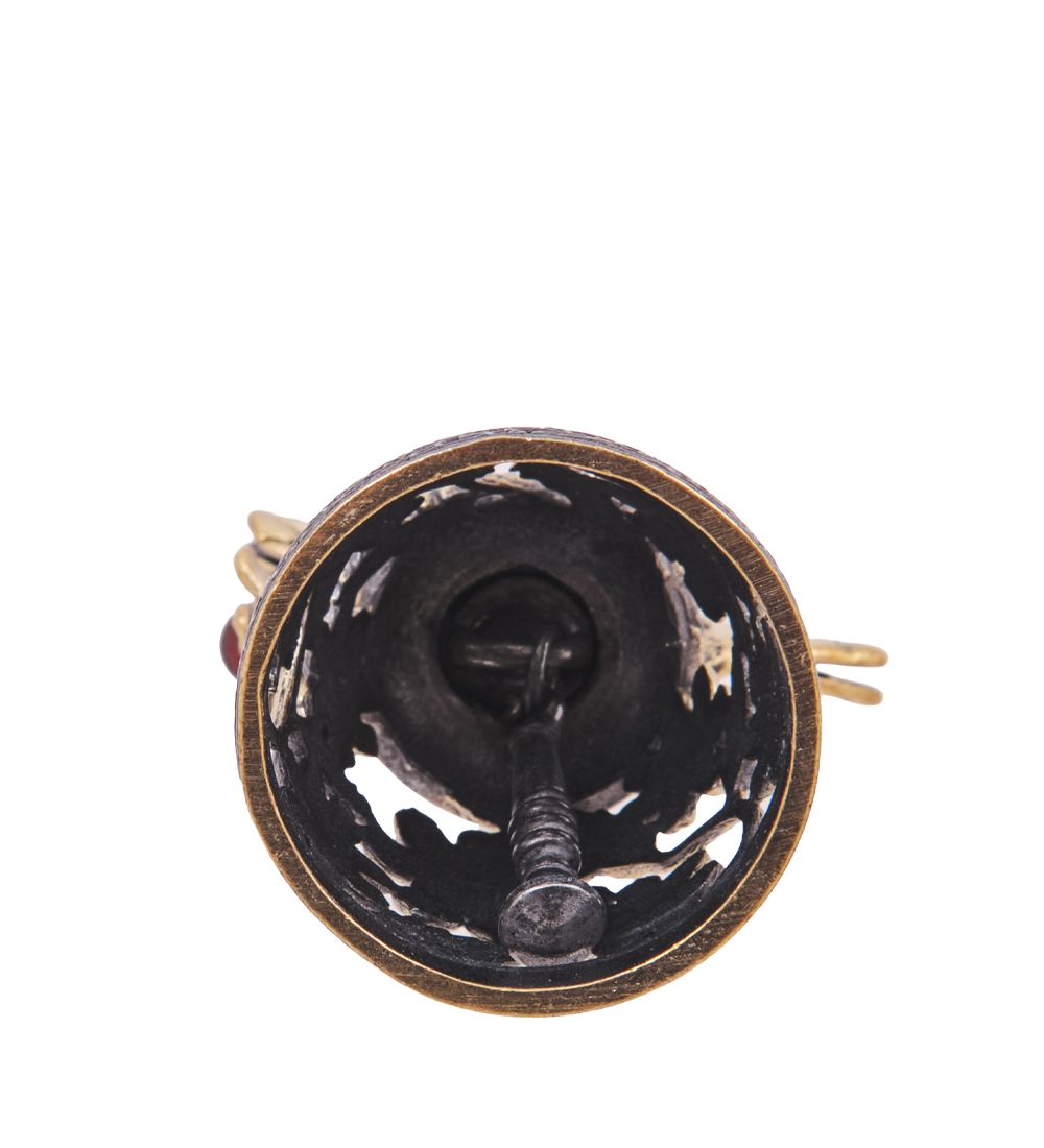 AM-4154 Колокольчик «Бабочки» (латунь, янтарь)