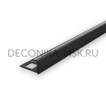 Раскладка для плитки наружная DECONIKA 10мм 2.5м Черный глянцевый Д-Пл10-Н-007ЧГ