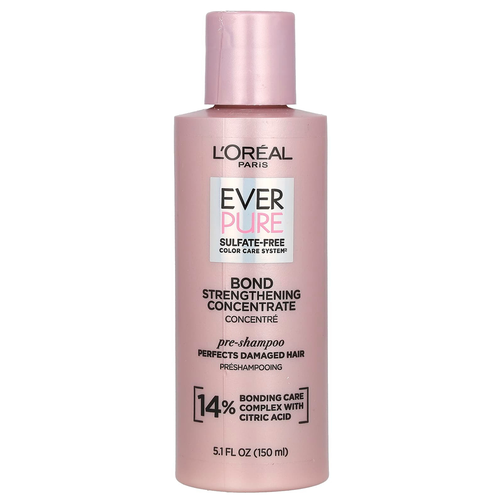 L'Oréal, Ever Pure, готовое средство для мытья головы, концентрат для укрепления связей, 150 мл (5,1 жидк. унции)