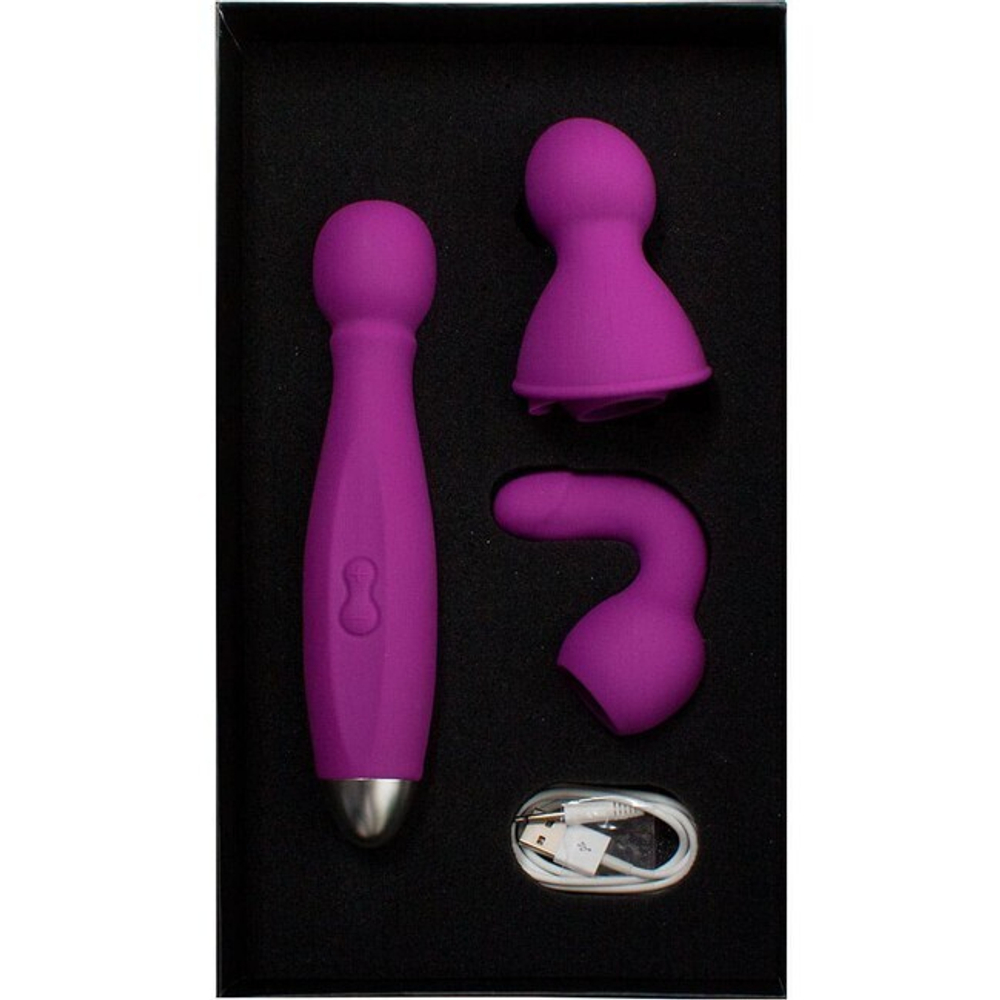 Вибратор, вибростимулятор для двоих Bowling (9 режимов) (Цвет: фиолетовый)