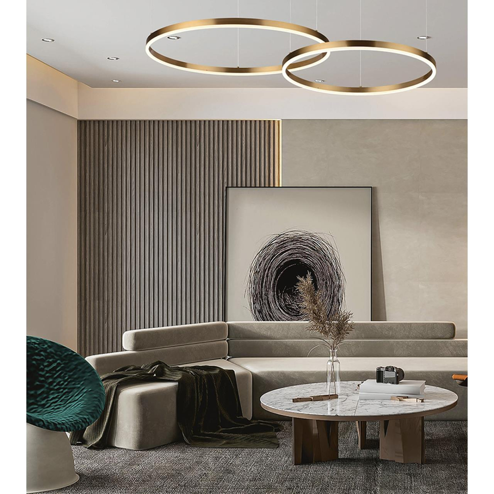 6531/50L LEDIO LN26 263  латунь Светильник подвесной LED 50W  3000/4000/6000К 220V ECHO