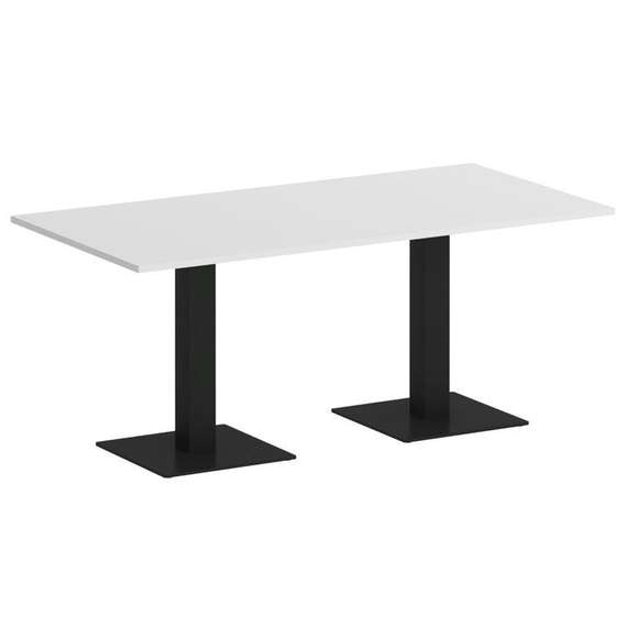 Onix Direct Стол прямоугольный O.SPRG-4 Белый Бриллиант/Металл Черный 1800*900*750