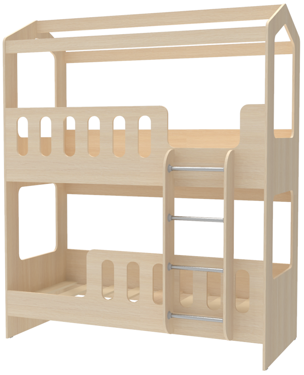 Двухъярусная кровать КарИВи ДС-17 80x160  Дуб Молочный