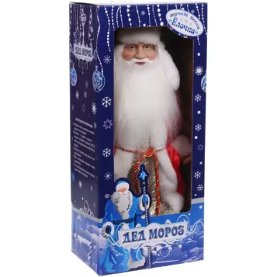 Дед Мороз музыкальный «Сказочное представление» 40 см (красная шубка)