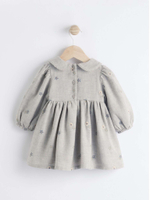 Платье и колготки в комплекте для девочки Next Q94-823, Серый, Кремовый