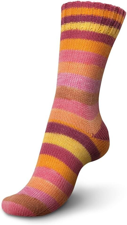 Пряжа носочная Regia 4-fadig Color (02739/оранжево-бордовый)