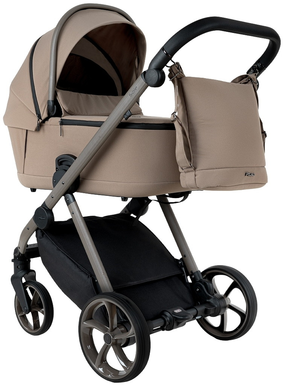 Детская коляска Pituso Sole 3 в 1 с автокреслом Santiso Pro Black PMPT/020 Truffle