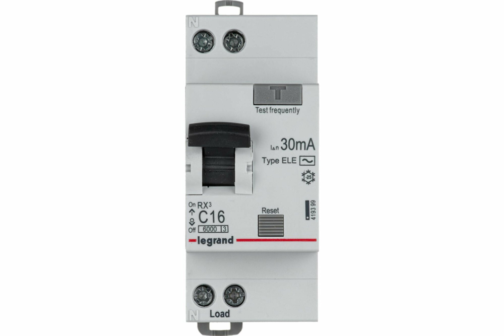 УЗО Выключатель дифференциального тока RX3 1P+Н 30мА 16А (AC) Legrand, 419399