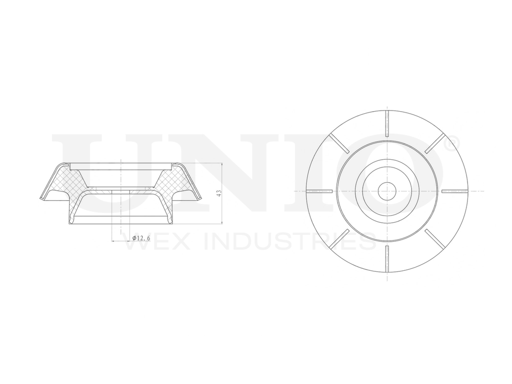 Опора амортизатора передняя UNIO RMP-13120