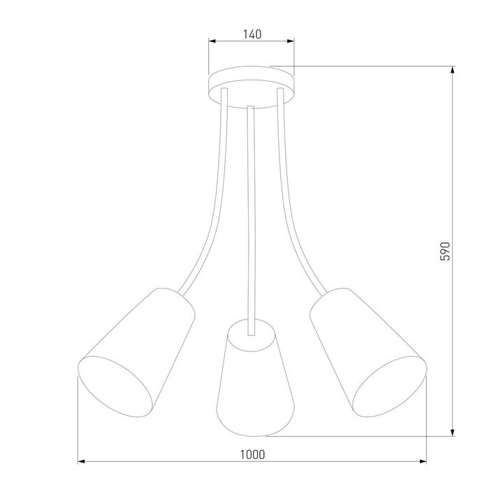 Потолочная люстра TK Lighting 3241 Wire Silver