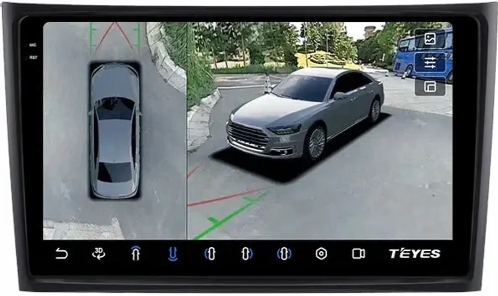 Магнитола для Volvo XC90 2002-2014 (рамка 10 вниз) - Teyes CC3-2K-360 на Android 10, 2K QLED, 6Гб+128Гб, CarPlay, 4G SIM-слот, 4 камеры в комплекте