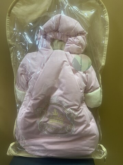 Комбинезон - мешок с ручками и капюшоном "Мое величество", цвет розовый