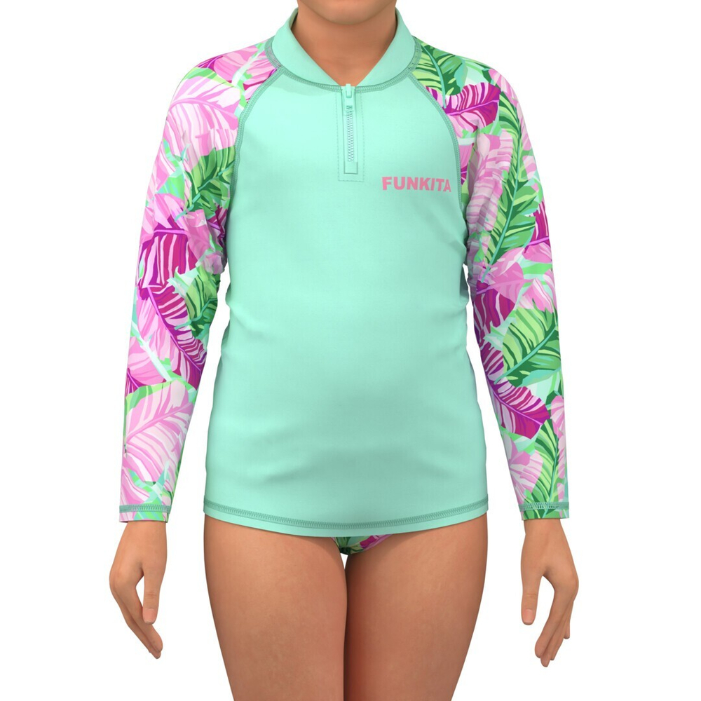 Купальник FUNKITA Toddler Girl's Tropic Palm Zippy Rash Vest