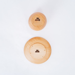 Чайная чашка деревянная c блюдцем из дерева Сибирский кедр NC24