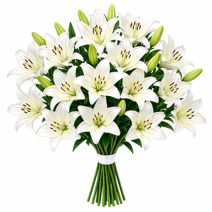 Букет из 15 лилий