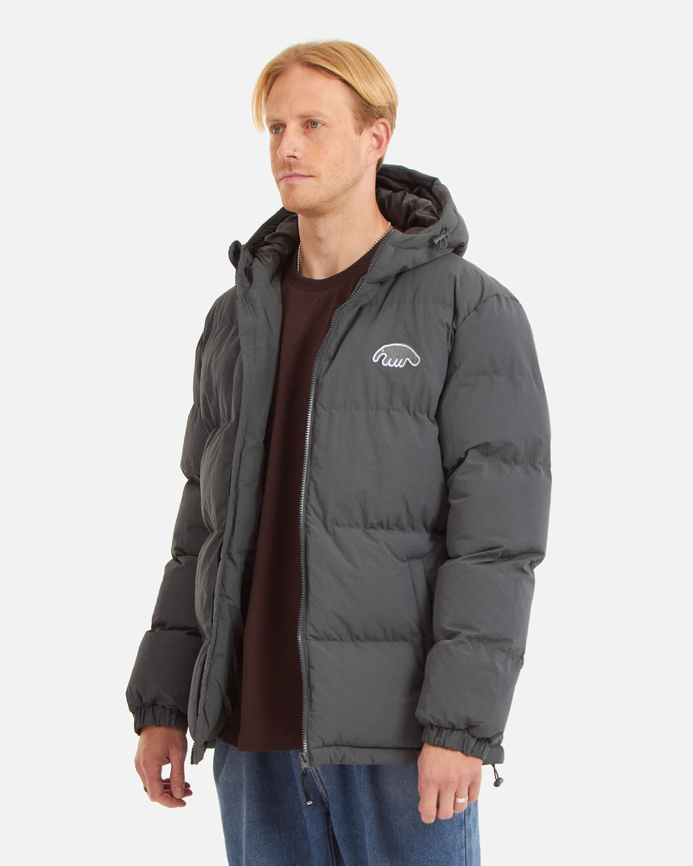Куртка Anteater Downjacket-HoodedCrispy-Dark-Grey