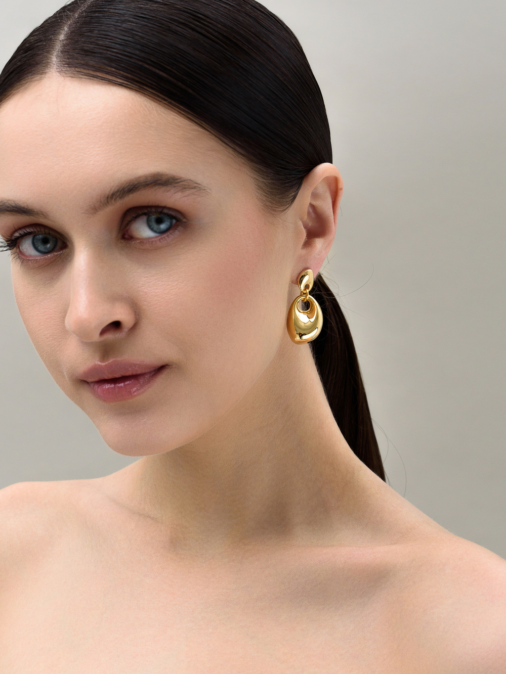 Серьги "Drop parody" Gold