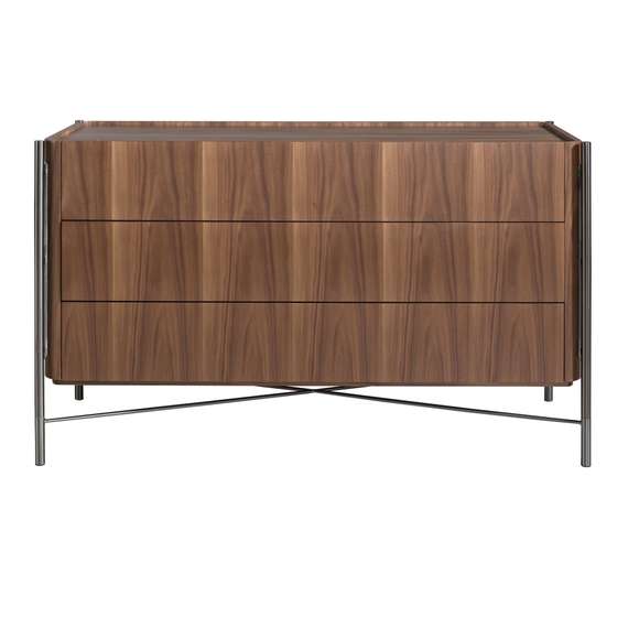 Комод 7139/MC2201DR из ореха и затемненной стали