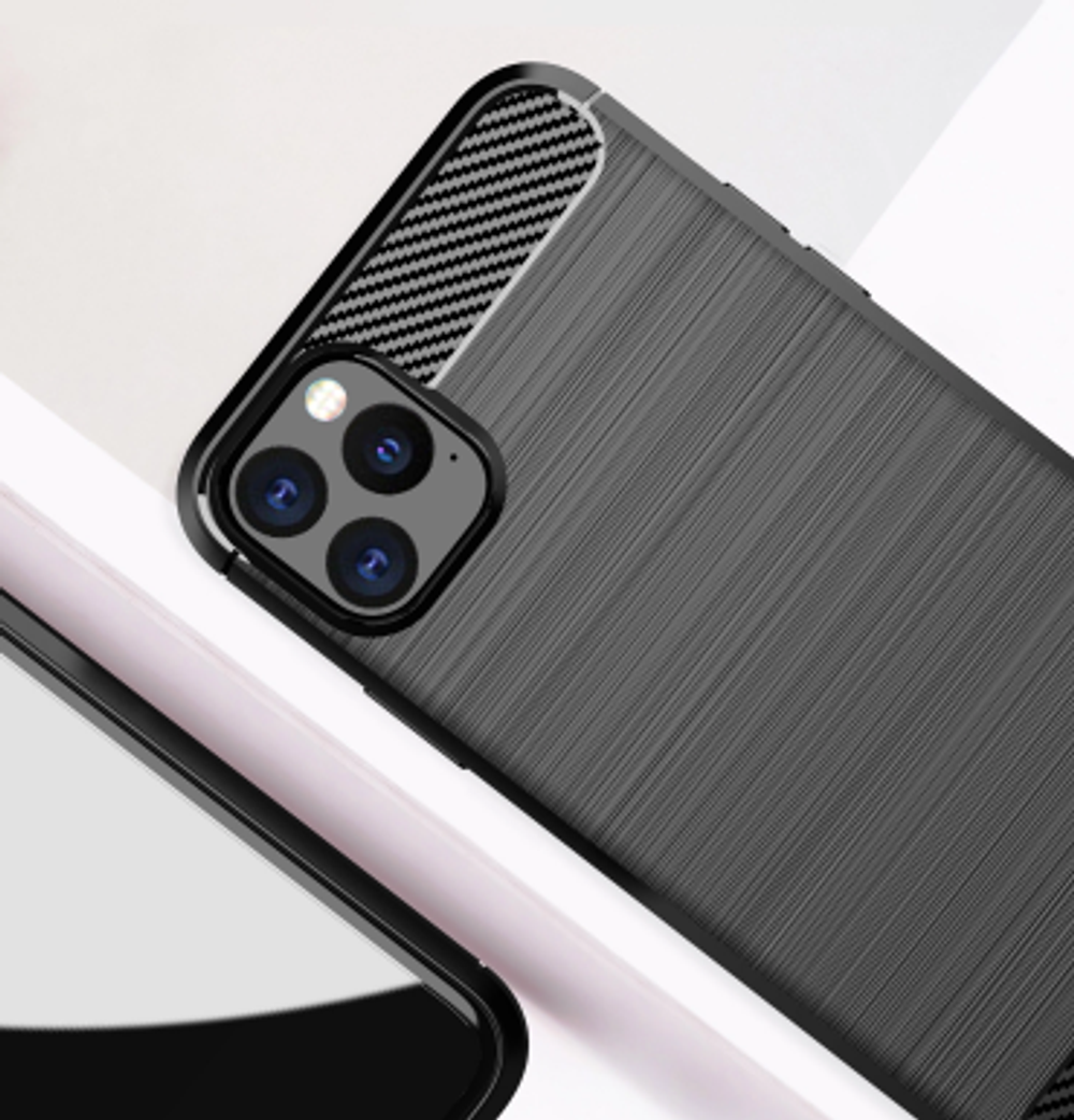 Чехол для iPhone 11 Pro Max цвет Gray (серый), серия Carbon от Caseport