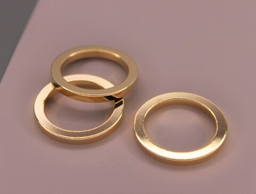 Коннектор кольцо широкое 22 мм Южная Корея позолота