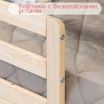 Кровать домик Альков 90x200 см односпальная, из массива сосны, натуральный лак