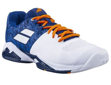 Мужские кроссовки теннисные Babolat Propulse Blast All Court Men - белый, небесный