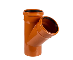 Тройник наружный TEBO 110/110мм 45 градусов 39041