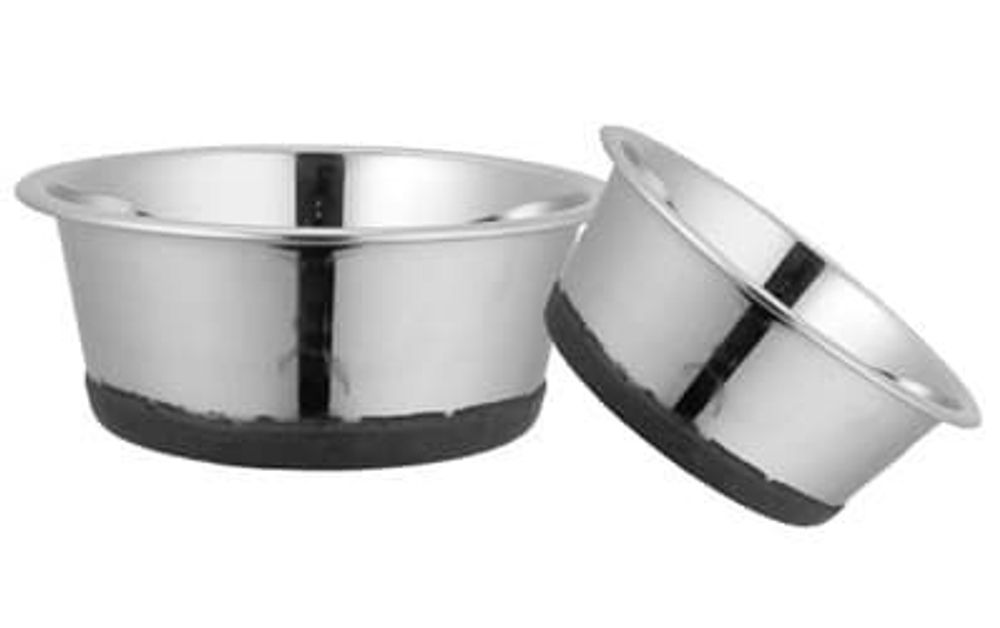 Миска 0,90л металл резиновое основание  ANKUR