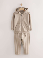 Толстовка на молнии с капюшоном и спортивные брюки в комплекте для мальчика Next AA8-116, Песочный
